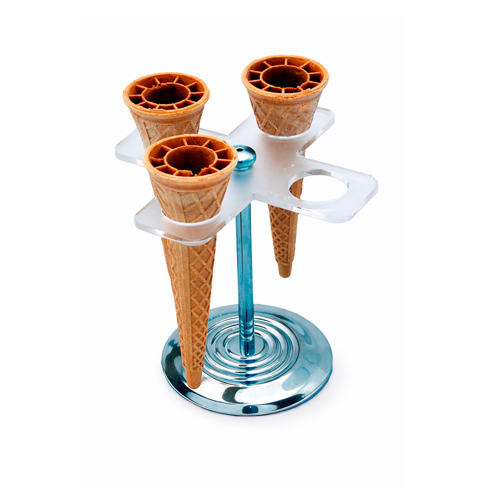 Appoggiaconi Plexiglass-Acciaio - 4 coni