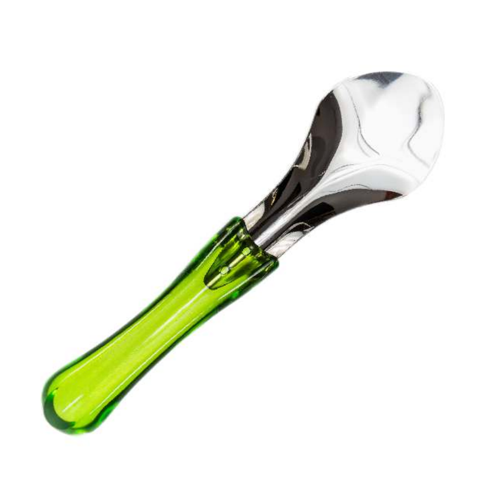 Spatola Professionale Gelato in Acciaio Inox 18/10 con Manico Trasparente 26 cm - 6 pezzi Verde