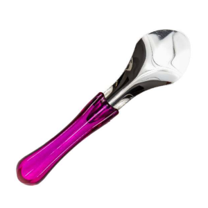 Spatola Professionale Gelato in Acciaio Inox 18/10 con Manico Trasparente 26 cm - 6 pezzi Fucsia