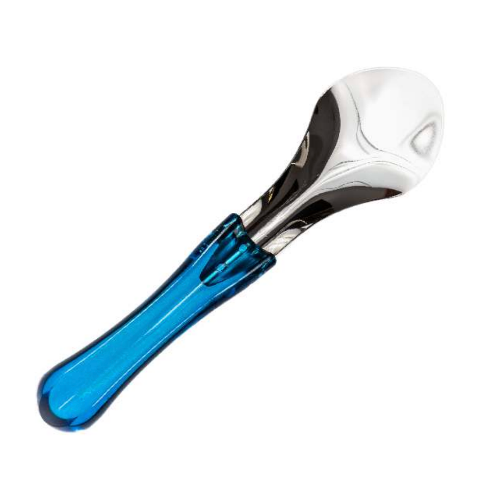 Spatola Professionale Gelato in Acciaio Inox 18/10 con Manico Trasparente 26 cm - 6 pezzi Blu