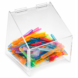 Portacucchiaini in Plexiglass con Sportello a Ribalta