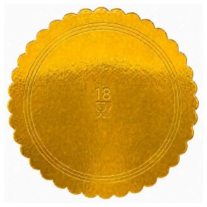 Vassoio Tondo Cappato Ø 18 cm Oro/Nero – Cartone da 5 kg