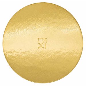Vassoio Tondo Liscio Ø 26 cm Oro/Nero – Cartone da 5 kg