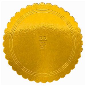 Vassoio Tondo Cappato Ø 22 cm Oro/Nero – Cartone da 5 kg