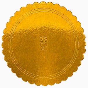 Vassoio Tondo Cappato Ø 28 cm Oro/Nero – Cartone da 5 kg