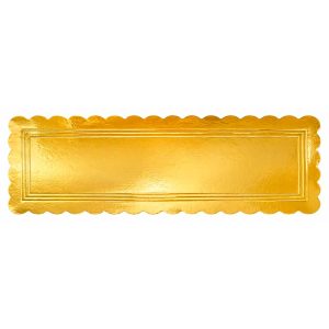 Vassoio Rettangolare Cappato 15×40 cm Oro/Nero – Cartone da 5 kg